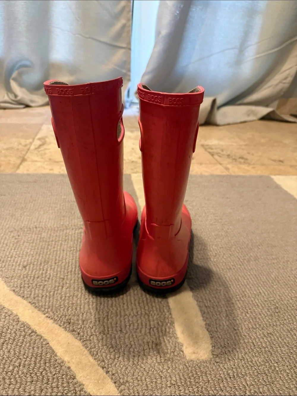 Bogs Kids Tall Pink Waterproof Rain Boots Size 4